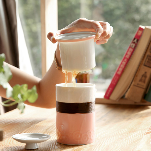 5Cgo 532703202912 景德鎮功夫茶具茶杯陶瓷杯帶蓋過濾內膽水杯子辦公室泡茶杯個人杯  HZS83000