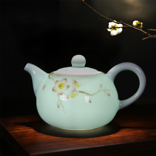 5Cgo 522748866421 景德鎮手繪粉彩青瓷茶壺功夫茶具茶道零配件單壺小茶壺 HZS54000