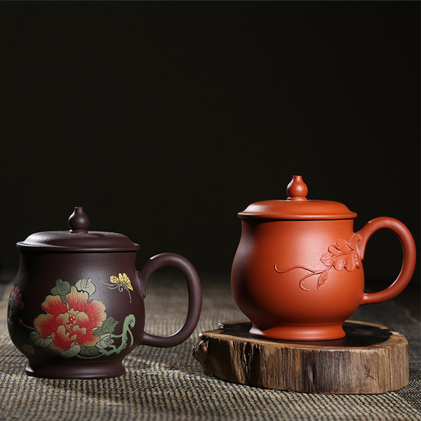 5Cgo 534819191809 宜興紫砂杯名家純全手工茶杯茶具花開富貴杯子水杯功夫茶具 HZS08100