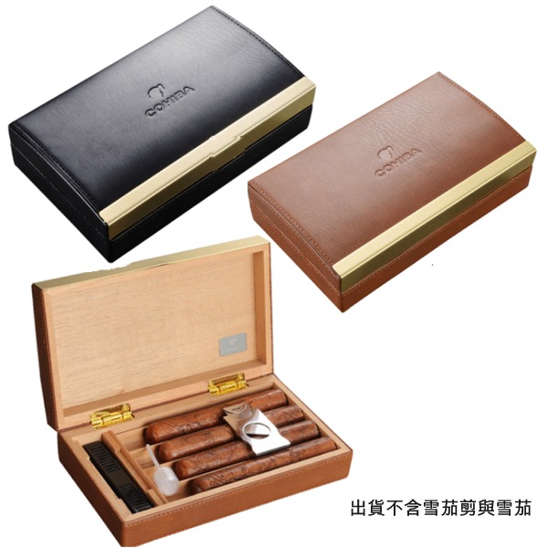 5Cgo 537882185756 茄龍雪茄保濕盒牛皮西班牙雪松木大容量便攜帶式保濕箱保濕櫃雪茄套收納盒 AGL89300
