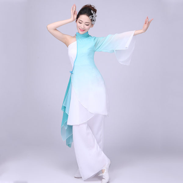 5Cgo 520075841374 民族舞蹈服裝水袖舞蹈演出服古典舞民族服秧歌服現代舞表演服   GSX76000