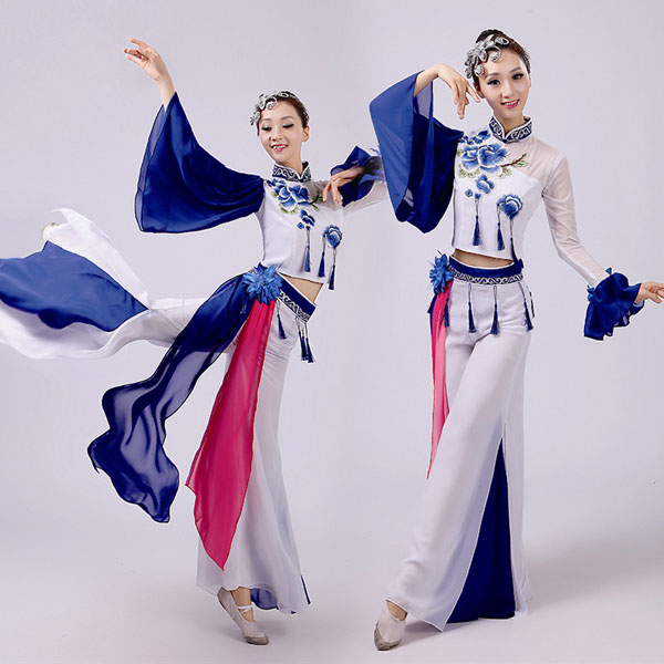 5Cgo 528747745681 古典舞春夏季新款水袖扇子舞傘舞民族舞秧歌服演出服女表演舞服    GSX97000