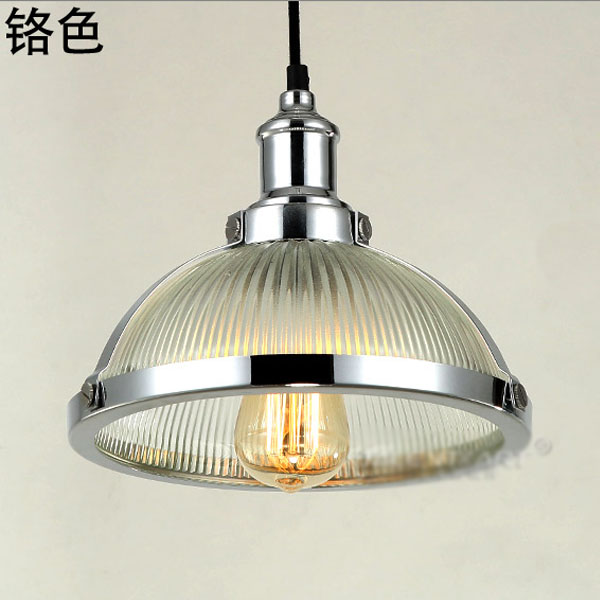 5Cgo  522984309668 美式復古燈罩玻璃吊燈工業餐廳燈吊燈三頭酒吧臺個性創意燈具  LYP81100