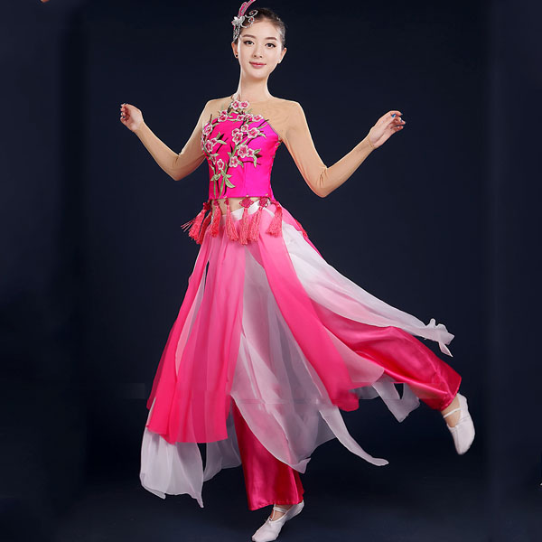 5Cgo 533898155375 古典舞蹈服裝秧歌服新款中老年廣場舞扇子舞傘舞演出舞台服  GSX83100