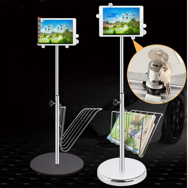 5Cgo 520936943423 ipad防盜展示支架ipad平板支架手機落地支架air24展示架防盜帶鎖 XMJ02200