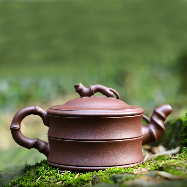 5Cgo 528747516376 宜興紫砂壺純全手工名家泡茶壺原礦正宗紫泥茶壺茶杯茶具套裝一品竹段壺  HJT82300