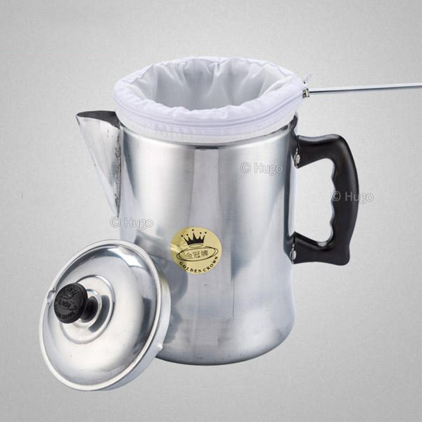 5Cgo 540922772822 金冠經典港式奶茶壺沖茶壺拉茶壺咖啡壺3L鋁壺絲襪奶茶專用壺港式奶茶器具 XMJ06000