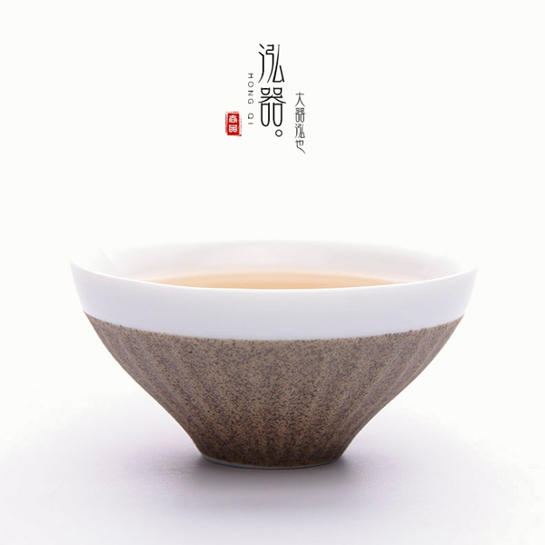 5Cgo 534030366391 功夫茶杯茶壺泡茶茶道功夫茶單杯日式創意粗陶主人杯陶瓷茶具鬥笠杯品茗杯個性水杯 六個一組 HJT87000