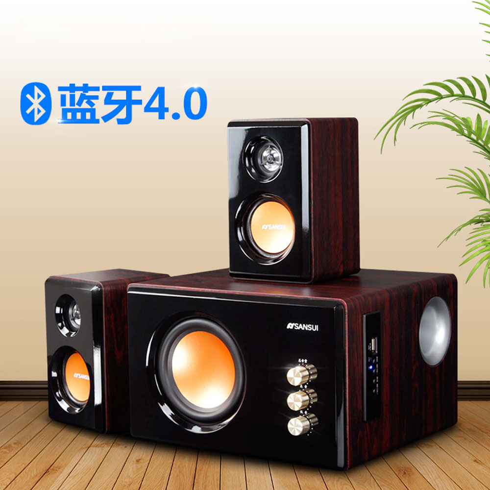 5Cgo 544605516971 Sansui GS-6000(32B) 藍牙無線音箱電腦低音炮臺式 U盤 音響 PY99200
