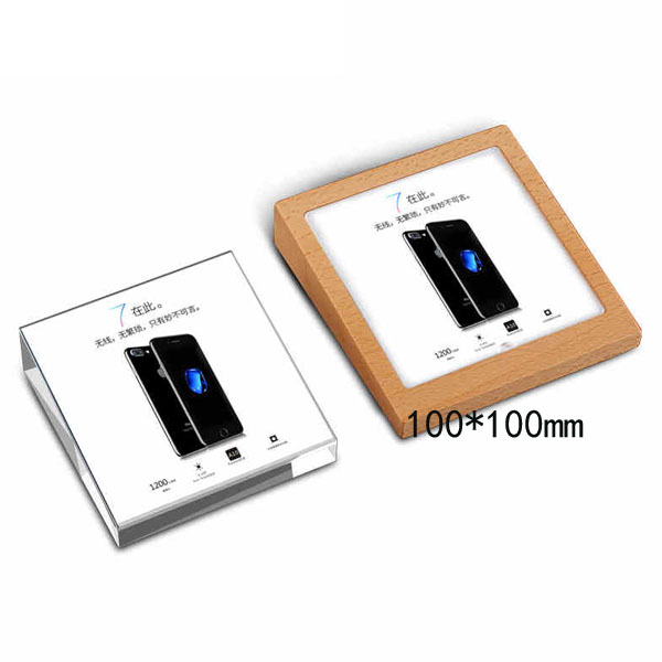 5Cgo 522981438929 高品質原木臺卡壓克力台簽展示桌牌商品標價牌價格牌斜面參數展示架100*100mm(2個) XMJ65000