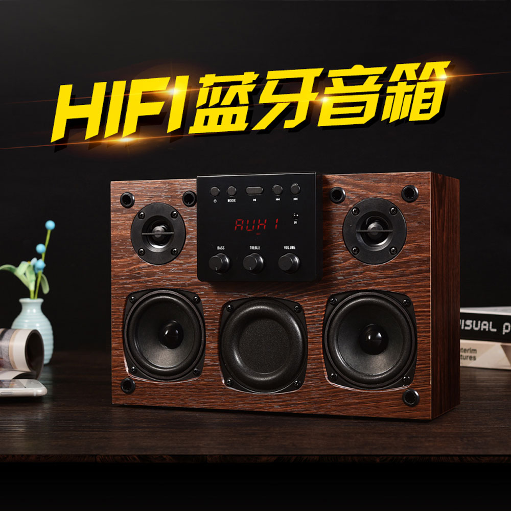 5Cgo 539724108438 伍歌 Q1 多功能屏顯 HI-FI 藍牙音響低音炮遙控音箱支持 U盤 FM PY92300