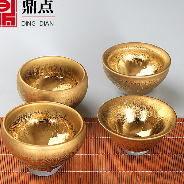 5Cgo 545108653715 鹧鸪斑窯變天目釉黃金盞金油滴建盞茶杯茶壺茶碗茶道功夫茶泡茶禮盒裝功夫茶具主人杯 HJT99000
