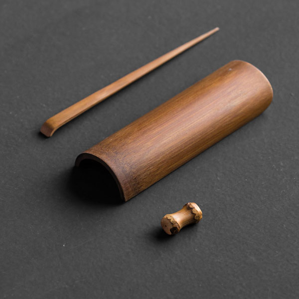5Cgo 536157200190 碳化竹制泡茶功夫茶茶具茶則茶針配件枕套裝竹制擺件茶道配件功夫茶道茶架匙針置 HJT84000