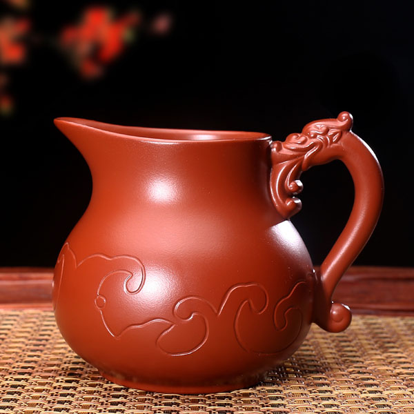 5Cgo 544276621969 宜興精品紫砂茶壺茶杯泡茶公道杯手工如意大號小號茶海功夫茶具大紅袍分茶器  HJT88000