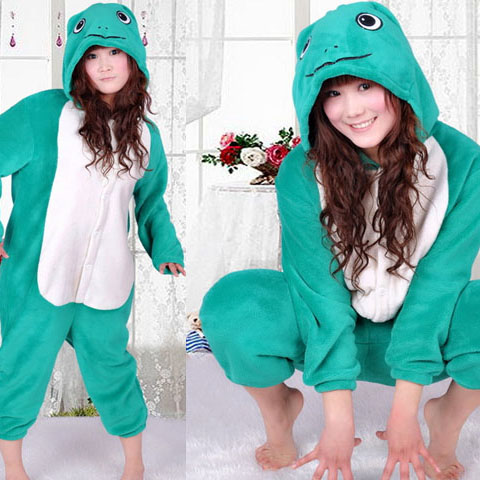 5Cgo 9928955343 珊瑚絨動物卡通連體睡衣 可愛家居服 青蛙 MIK56000