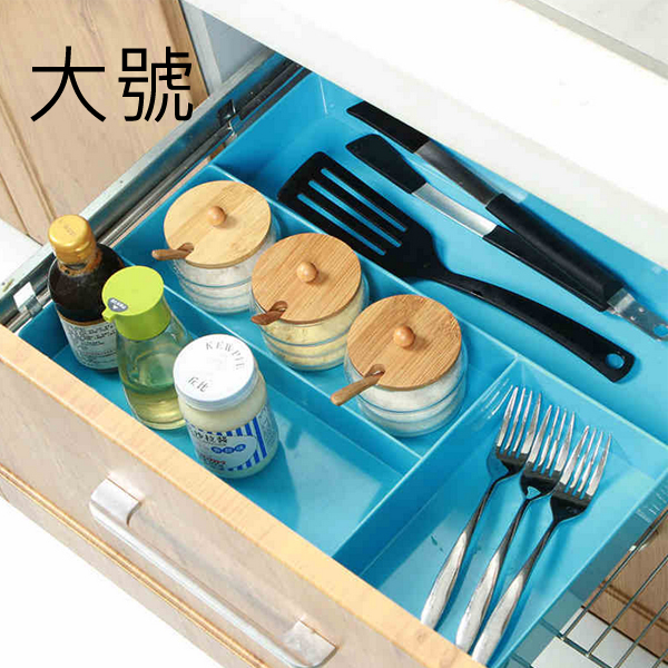 5Cgo 41104127819 JOOAI仿瓷密胺抽屜收納盒家庭廚房餐具分隔整理收納盒居家辦公收納多用途（大號）XMJ07000