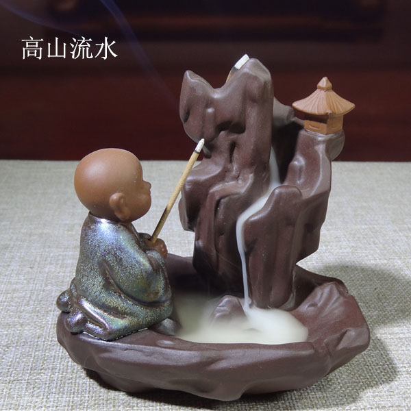5Cgo 545537686343 香爐倒流香線香兩用創意擺件紫砂熏香爐香道家居陶瓷檀香爐香薰爐家用香插 HJT84000