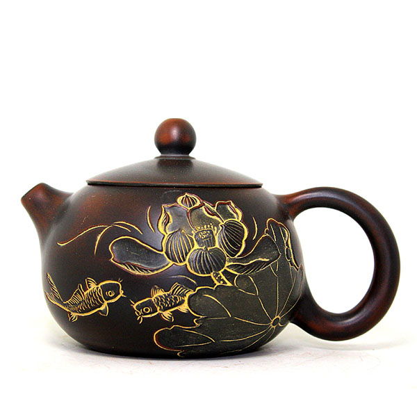 5Cgo 525666679703 西施壺茶壺茶杯泡茶茶具茶海欽州坭興陶茶壺名家全手工雕刻紫泥壺紫砂工藝老坭 HJT89300