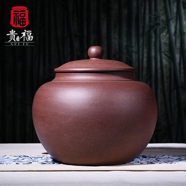 5Cgo 547091277566 新品宜興原礦紫砂茶壺茶杯泡茶茶海茶葉罐大號普洱醒密封罐散普2斤裝存儲罐茶缸 HJT88100