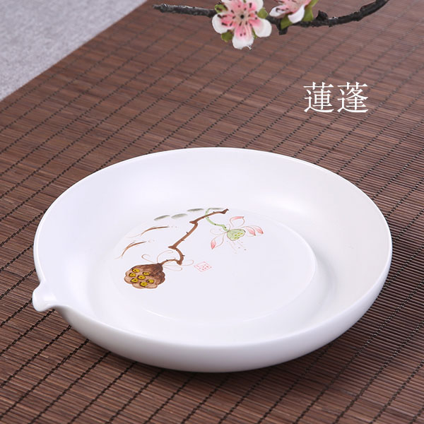 5Cgo 532999083314 手繪壺托壺承茶壺茶杯泡茶茶具茶海幹泡盤茶席泡茶壺茶道紫砂壺墊茶承功夫茶具單品 HJT54000