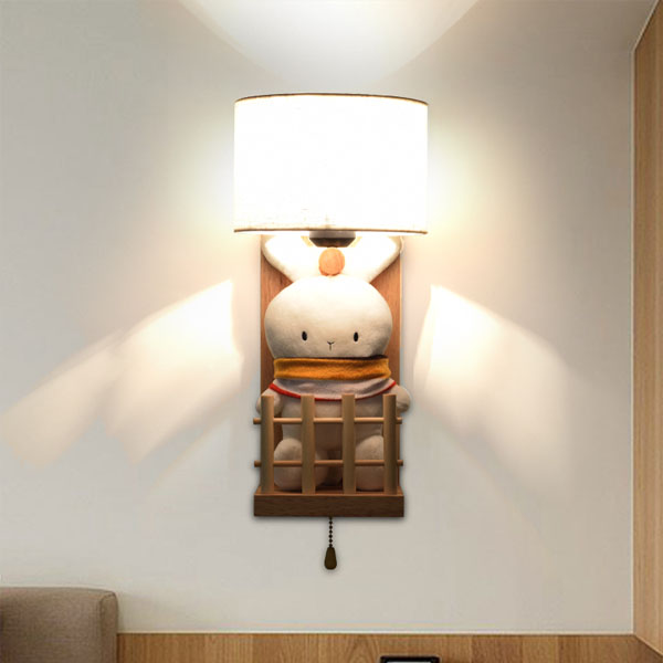 5Cgo 541488339942 led壁燈客廳臥室床頭木藝壁燈現代簡約歐式美式兒童燈具    LYP53100