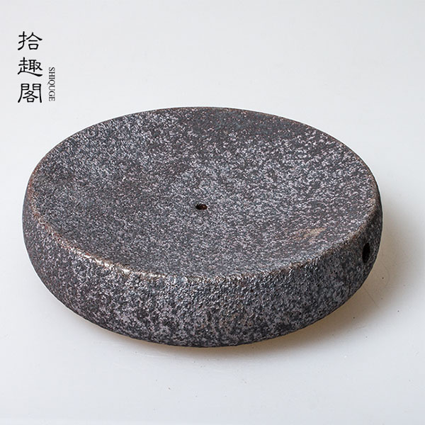 5Cgo 527606832155 純手工粗陶壺墊茶壺茶杯泡茶茶海茶玩日式壺承功夫茶具乾泡茶盤壺托養壺墊古樸石頭釉  HJT96000