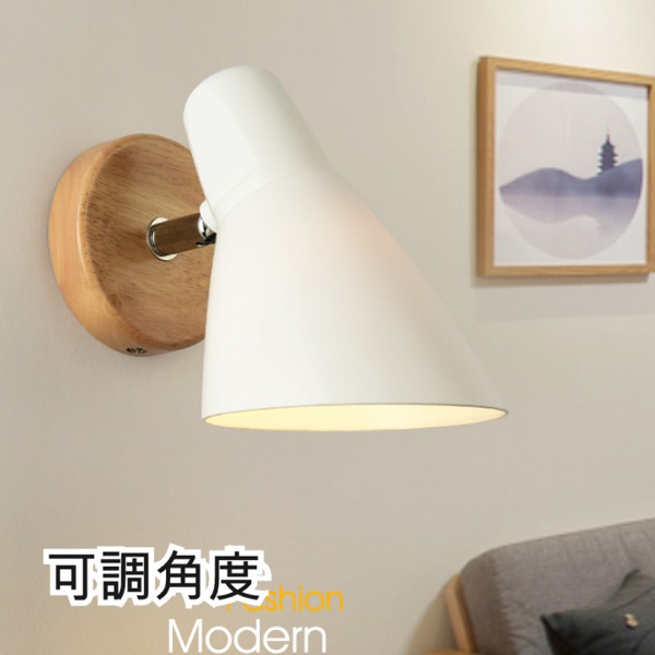 5Cgo 552359793718 簡約壁燈臥室書房讀書桌燈辦公壁燈北歐原木客廳電視牆壁燈床頭閱讀燈投射燈有帶開關 AGL06000
