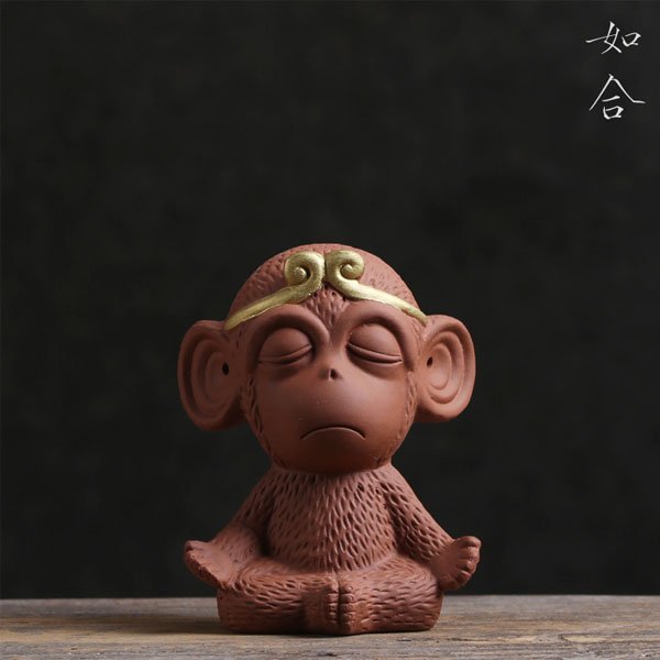 5Cgo 557803457241 齊天大聖 小悟空陶瓷茶壺茶杯泡茶茶具茶海小猴子金箍圈擺設擺件茶寵茶玩齊天大聖生肖車載  HJT83000