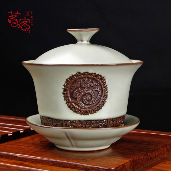 5Cgo 549273469337 茗客蓋碗茶壺茶具茶玩茶海茶杯紫砂大號仿古三才碗功夫泡茶茶具配件汝窯茶碗 HJT85000