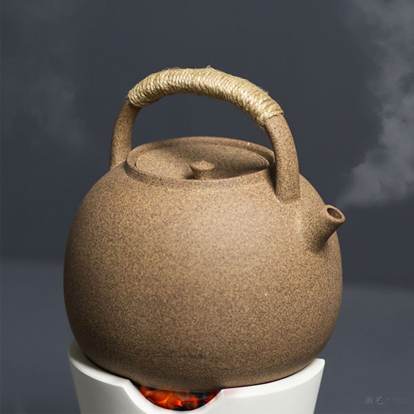 5Cgo 542810189169 陶壺電陶爐專用燒水壺煮水壺煮茶壺茶杯泡茶茶海茶具功夫茶提梁養生壺陶泥普洱煮茶器  HJT88200