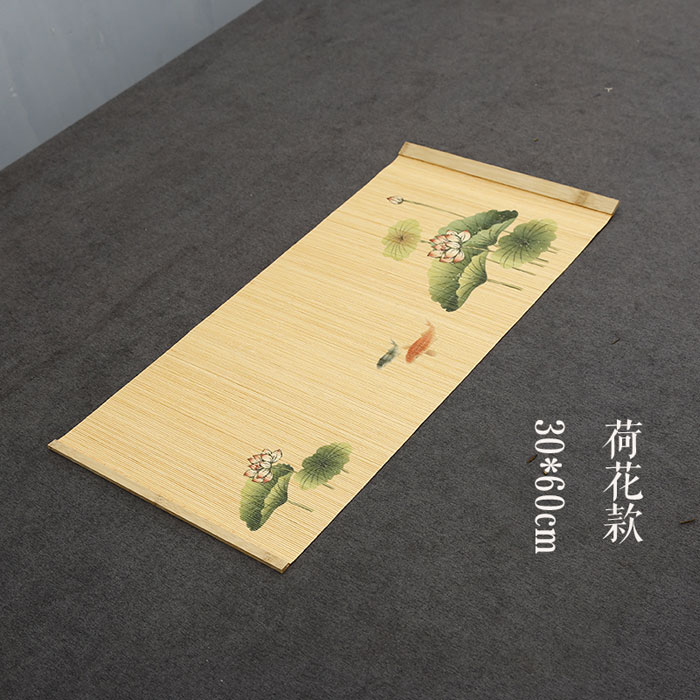 5Cgo 541352887414 竹茶席竹席茶簾竹繪畫禪意茶墊茶道亁泡席 茶盤墊竹簾 QYM02000 