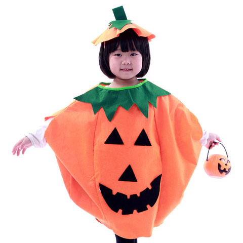 5Cgo 13356388523 聖誕節兒童服裝 化妝舞會兒童演出服裝衣服服飾南瓜帽南瓜衣造型服 MIK04000