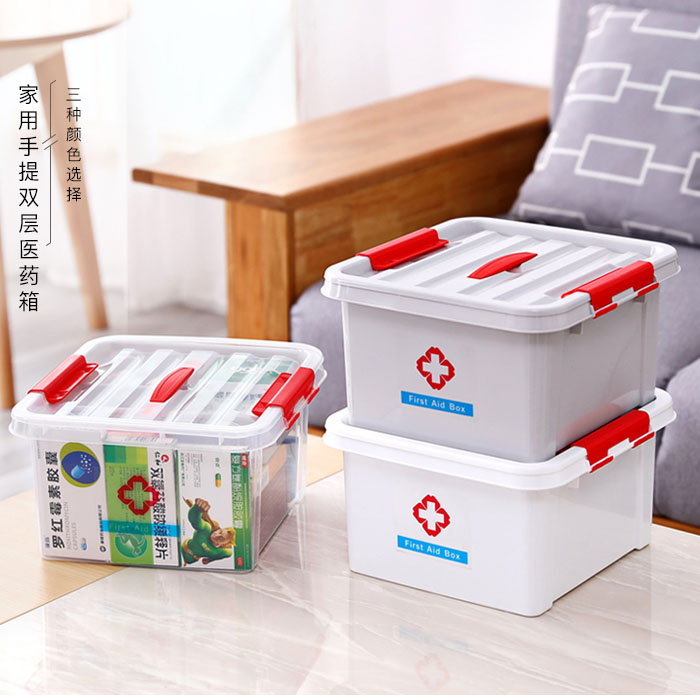 5Cgo 566103575468 家用醫藥箱兒童藥箱醫療用品醫用家庭用急救箱藥品收納盒塑料大號收納盒急救箱 HJT93000