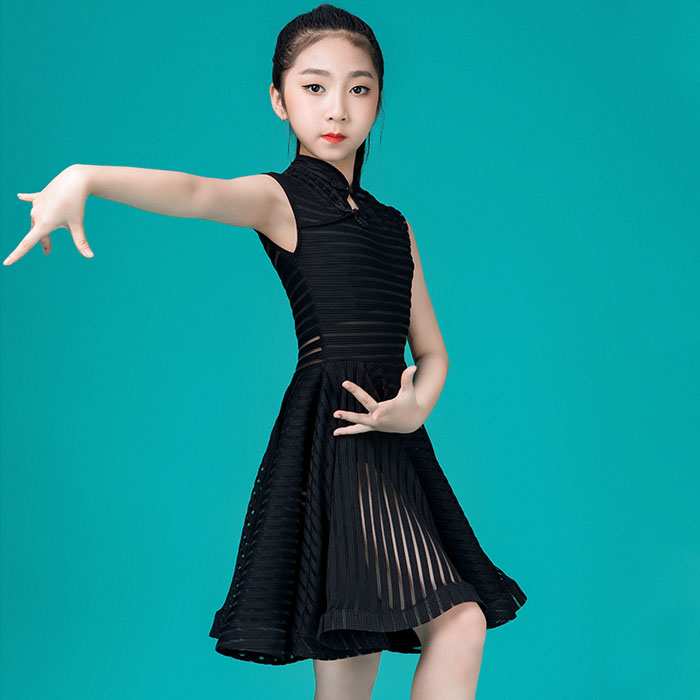 5Cgo 569514339660 新款舞衣夏季拉丁舞服女兒童女孩考級短袖夏裝中大童比賽服連衣裙9124表演服新款 HJT12200