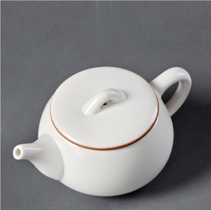 5Cgo 551939903830 定窯功夫茶具陶瓷茶壺亞光白脂瓷泡茶壺帶把泡茶壺茶具石瓢壺茶盤茶桌必備 AGL05000