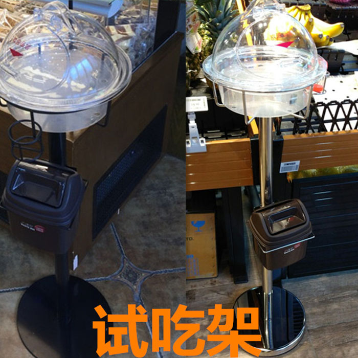 5Cgo 541981809428 超市商場食品試吃台 試吃架免費品嘗台小吃展示台PP試吃盒促銷台(黑色烤漆）XMJ95100