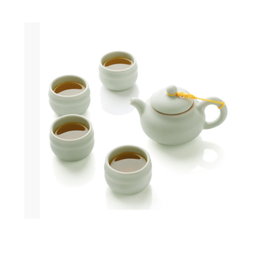 5Cgo 21253492525  壹品汝窯 小仿古壹壺四杯059 茶具套裝 開片 功夫茶具 天青 SHM29400