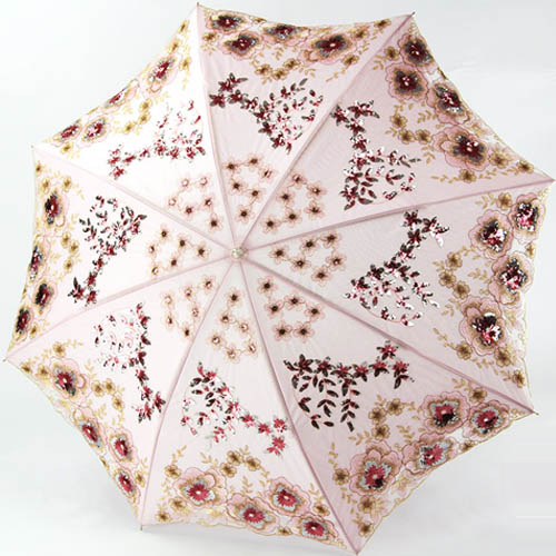 5Cgo 雙層亮片金屬絲刺繡洋傘超強防紫外線 太陽傘 遮陽傘 折疊傘 雨傘 防曬傘 LXM53200