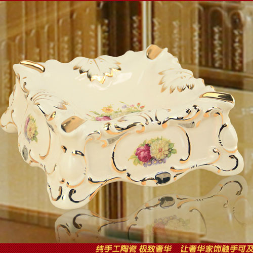 5Cgo  20643576066  新款特惠歐式陶瓷煙灰缸 奢華大號客廳臥室煙灰缸擺件 禮品   SHM87100