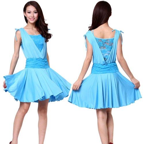 5Cgo 35677494778 拉丁舞裙 表演服兩件套 倫巴恰恰國標舞衣 舞裙 舞蹈服 多色 MIK07000
