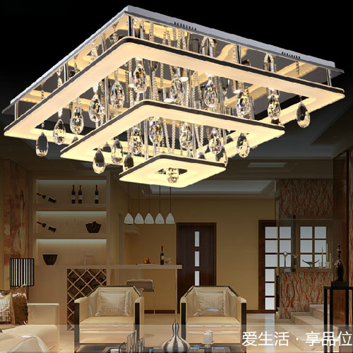 5Cgo 36462239626  led現代簡約出口級K9水晶吸頂燈客廳燈臥室燈亞克力燈具  SHM08920
