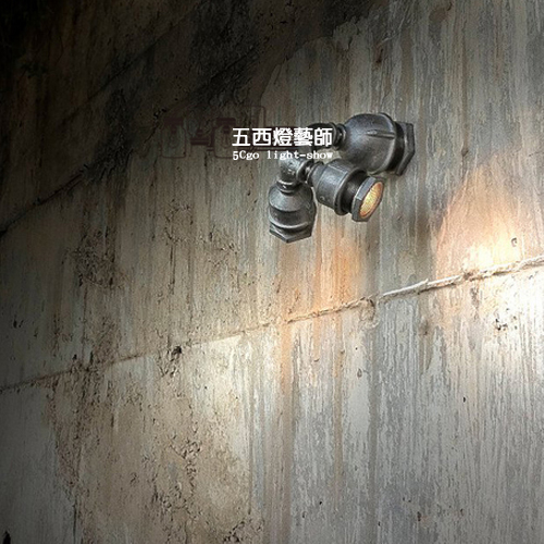 5Cgo 37194527891  水管燈創意LOFT復古工業LED吸頂燈 咖啡館酒吧台服裝店臥室床頭燈  SHM59200
