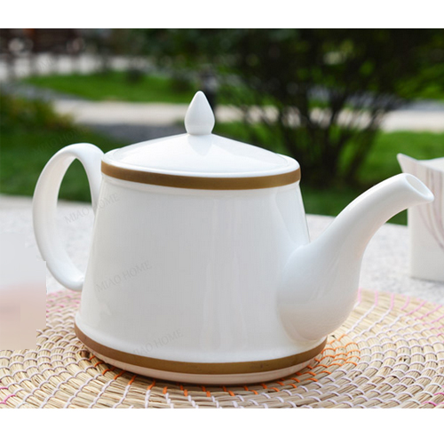 5cgo 35100043311 歐洲品牌 英式紅茶壺 下午茶 咖啡壺 亞金邊 骨瓷 出口 FINE BONE ZYH81100