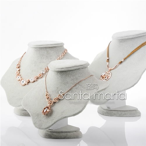 5Cgo 5693313744 項鏈展示架人像脖子模特架首飾架吊墜架子飾品展示道具首飾箱長毛-小號  ZYH33000
