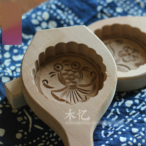 5cgo 38641988913 冰皮月餅饅頭面食品|綠豆南瓜糕點果模木制烘焙模具小號  ZYH33000