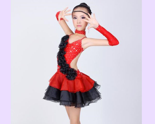 5Cgo 37500607773 少兒拉丁舞表演服裝比賽表演服裝肚皮舞服演出服 ZXJ83200