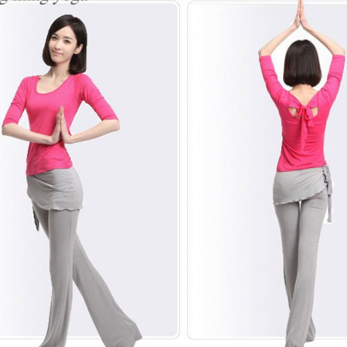 5Cgo 38350873243 拉丁舞服裝舞蹈服跳舞瑜伽衣服健美操廣場舞裙褲練習套裝女   ZXJ97000