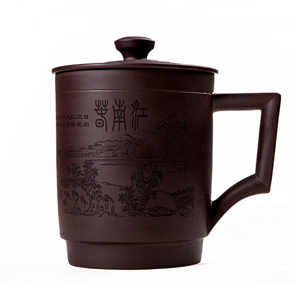 5Cgo 37487285392 紫砂杯宜興 紫砂茶杯 紫泥江南春過濾隔片杯  紫砂茶杯 茶具過濾杯CJS09000